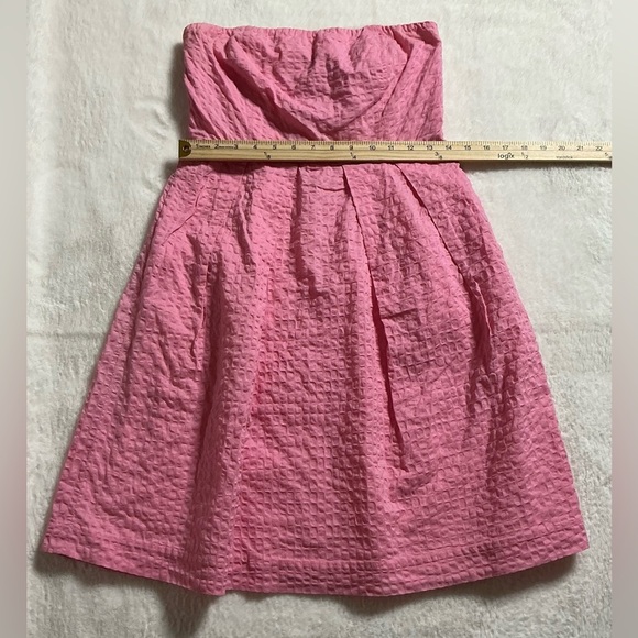 J.CREW Women’s 100% Cotton, Strapless Dress. Flamingo Pink. Sz: 4 - Picture 6 of 12